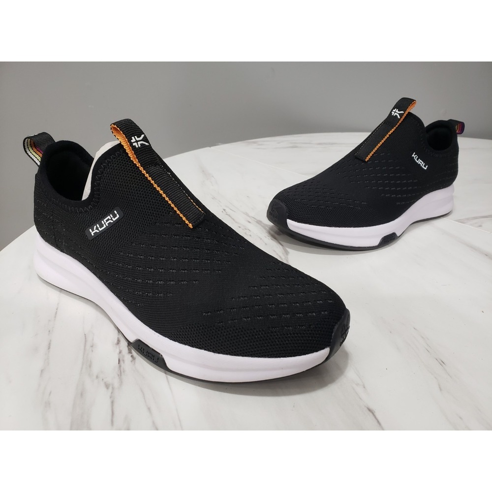 NEW BOX SIZE 7 Women's KURU ATOM Slip-On Jet Black SNEAKER SHOES ATHLETIC LADIES